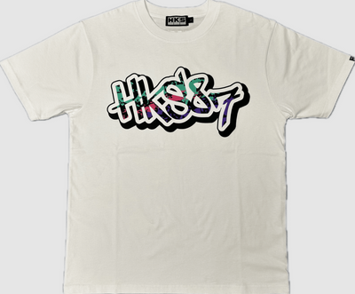 HKS T-SHIRT 87PAINT WHITE L