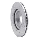 R1 06-15 Honda Civic Si Front Right Drilled & Slotted Silver Brake Rotor