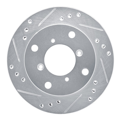 R1 89-01 Chevrolet Metro Front Left Drilled & Slotted Silver Brake Rotor