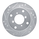 R1 89-01 Chevrolet Metro Front Left Drilled & Slotted Silver Brake Rotor
