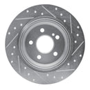 R1 07-13 Mercedes-Benz S400 (USA) Rear Left Drilled & Slotted Silver Brake Rotor