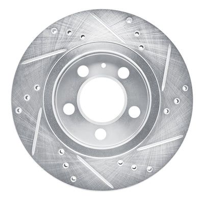 R1 00-06 Audi TT Quattro Rear Drilled & Slotted Silver Brake Rotor Set