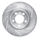 R1 00-06 Audi TT Quattro Rear Drilled & Slotted Silver Brake Rotor Set