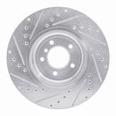 R1 11-16 BMW Z4 Front Right Drilled & Slotted Silver Brake Rotor