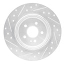 R1 00-05 Mercedes-Benz ML55 AMG Rear Right Drilled & Slotted Silver Brake Rotor