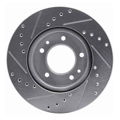 R1 86-91 Mazda RX-7 Front Drilled & Slotted Silver Brake Rotor Set
