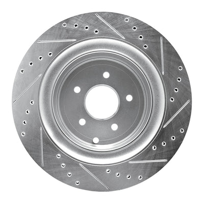 R1 09-24 INFINITI Q60 Rear Drill & Slot Silver Rotors