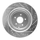 R1 09-24 INFINITI Q60 Rear Drill & Slot Silver Rotors