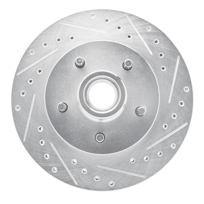 R1 1969-1996 Buick Estate Wagon Front Right Drilled & Slotted Silver Brake Rotor