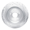 R1 16-25 Honda Pilot Rear Drilled & Slotted Silver Brake Rotor Set