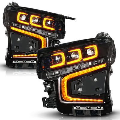 ANZO 21-24 Chevy Suburban/Tahoe Z-Series Full LED Proj Headlights Black (PASS Side)