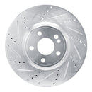 R1 19-25 Mercedes-Benz CLA250 Front Left Drilled & Slotted Silver Brake Rotor
