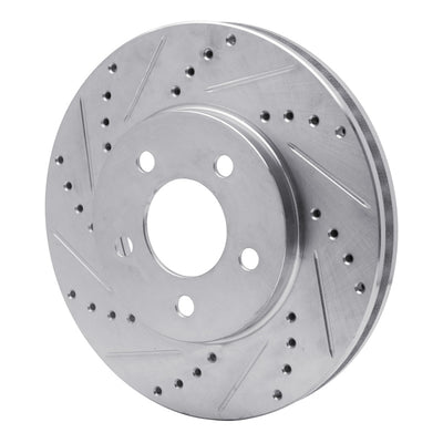 R1 05-10 Ford Mustang Front & Rear Drilled & Slotted Silver Brake Rotor Set