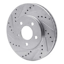 R1 05-10 Ford Mustang Front & Rear Drilled & Slotted Silver Brake Rotor Set