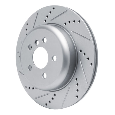 R1 17-26 Toyota GR Supra Rear Drill & Slot Silver Rotors
