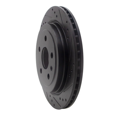 R1 10-15 Chevrolet Camaro Front & Rear Drilled & Slotted Black Brake Rotor Set