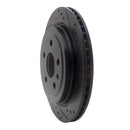 R1 10-15 Chevrolet Camaro Front & Rear Drilled & Slotted Black Brake Rotor Set