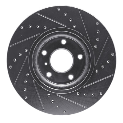 R1 03-19 Infiniti FX35 Front & Rear Drilled & Slotted Silver Brake Rotor Set