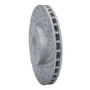 R1 14-19 Chevrolet Corvette Front Right Drilled & Slotted Geo-Carbon Rotor