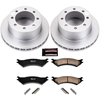 Power Stop 99-07 Ford E-350 Super Duty Front and Rear Z17 Coated Brake Kit