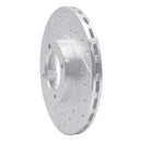 R1 86-89 Toyota Van Wagon Front Left Drilled & Slotted Silver Brake Rotor