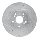 R1 99-14 Honda Pilot Front Drill & Slot Silver Rotors