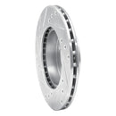R1 92-00 Dodge COLT Front Right Drilled & Slotted Silver Brake Rotor