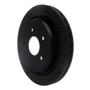 R1 05-13 Cadillac XLR Front & Rear Drilled & Slotted Black Brake Rotor Set