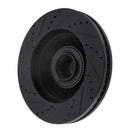 R1 08-25 Ford E-250 Front Right Drilled & Slotted Black Brake Rotor