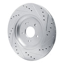 R1 19-22 Genesis G90 Rear Drilled & Slotted Silver Brake Rotor Set
