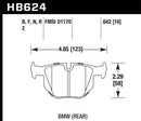 Hawk Talon 2006 BMW 330i E90 Body Code Drilled and Slotted Rear Brake Rotor Set