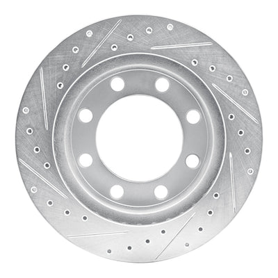 R1 89-93 Dodge D250 Front Drilled & Slotted Silver Brake Rotor Set