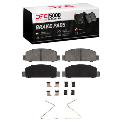 DFC 84-91 Mazda RX-7 Front 5000 Advanced Semi Metallic Brake Pads and Hardware Kit