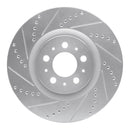 R1 04-07 Volvo V70 Front Drilled & Slotted Silver Brake Rotor Set