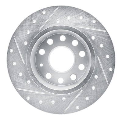 R1 18-25 Audi Q2 Rear Drilled & Slotted Silver Brake Rotor Set