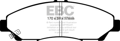 EBC 07-13 Acura MDX 3.7L Extra Duty Front Brake Pads