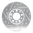 R1 15-23 Fiat 500X Front & Rear Drilled & Slotted Silver Brake Rotor Set