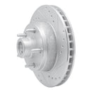 R1 73-73 Ford Galaxie 500 Front Right Drilled & Slotted Silver Brake Rotor