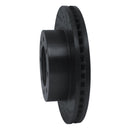 R1 12-21 Nissan NV1500 Front Right Drilled & Slotted Black Brake Rotor