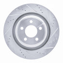 R1 05-23 Chrysler 300 Rear Right Drilled & Slotted Silver Brake Rotor