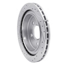 R1 97-09 Cadillac XLR Front & Rear Drilled & Slotted Silver Brake Rotor Set