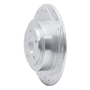 R1 00-06 Subaru Legacy Rear Right Drilled & Slotted Silver Brake Rotor