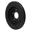 R1 00-09 Honda S2000 Front Drilled & Slotted Black Brake Rotor Set
