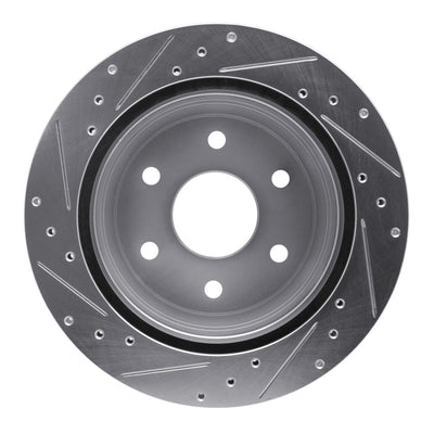 R1 00-14 Cadillac Escalade Rear Drilled & Slotted Silver Brake Rotor Set