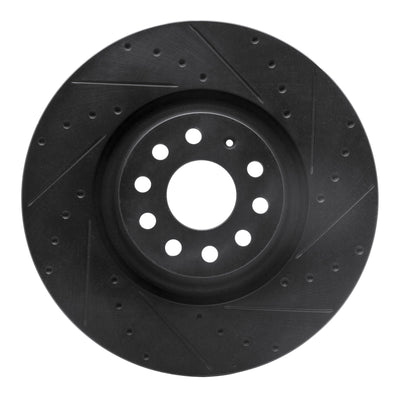 R1 18-25 Audi Q3 Front & Rear Drilled & Slotted Black Brake Rotor Set