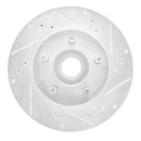 R1 90-91 Ford Country Squire Front Right Drilled & Slotted Silver Brake Rotor