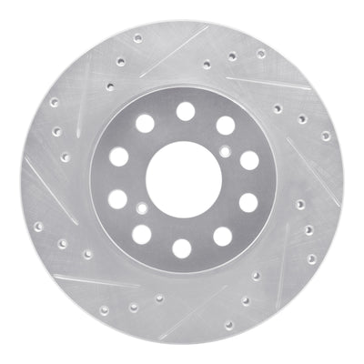 R1 92-95 Toyota MR2 Rear Left Drilled & Slotted Silver Brake Rotor