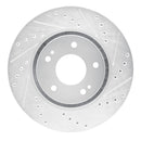 R1 09-15 Mitsubishi Lancer Front & Rear Drilled & Slotted Silver Brake Rotor Set