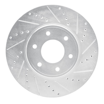 R1 06-09 Chevrolet TrailBlazer Front & Rear Drilled & Slotted Silver Brake Rotor Set