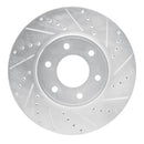 R1 06-09 Chevrolet TrailBlazer Front & Rear Drilled & Slotted Silver Brake Rotor Set